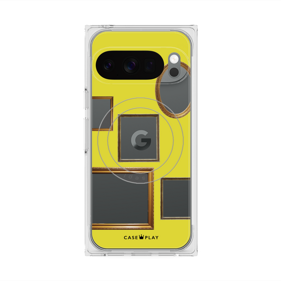 Premium Square Case with Pixelsnap［ Photo Frames - Yellow ］