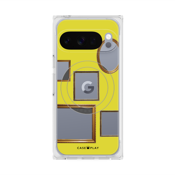 Premium Square Case with Pixelsnap［ Photo Frames - Yellow ］