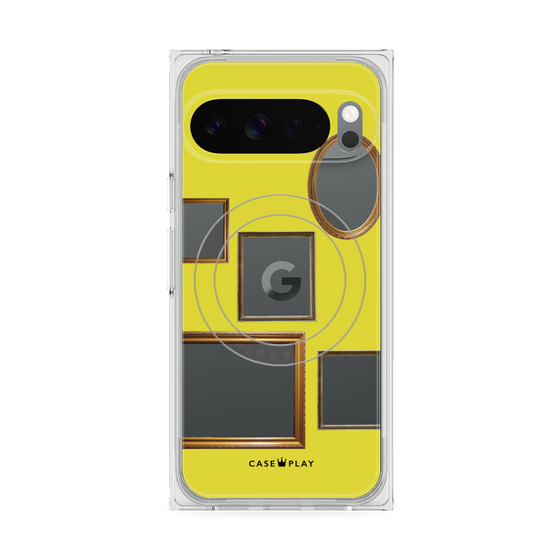 Premium Square Case with Pixelsnap［ Photo Frames - Yellow ］