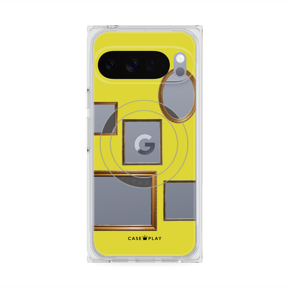 Premium Square Case with Pixelsnap［ Photo Frames - Yellow ］