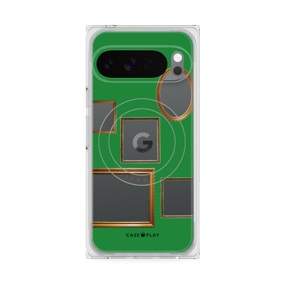 Premium Square Case with Pixelsnap［ Photo Frames - Green ］