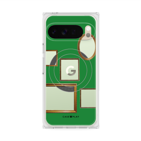 Premium Square Case with Pixelsnap［ Photo Frames - Green ］