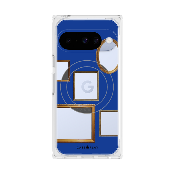 Premium Square Case with Pixelsnap［ Photo Frames - Blue ］