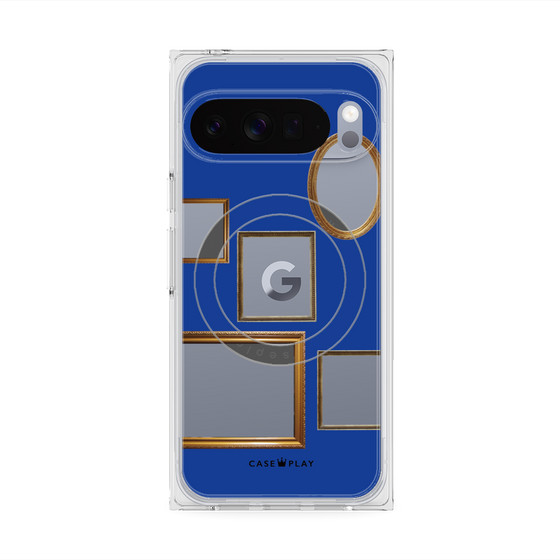 Premium Square Case with Pixelsnap［ Photo Frames - Blue ］