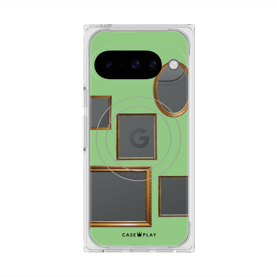 Premium Square Case with Pixelsnap［ Photo Frames - Light Green ］