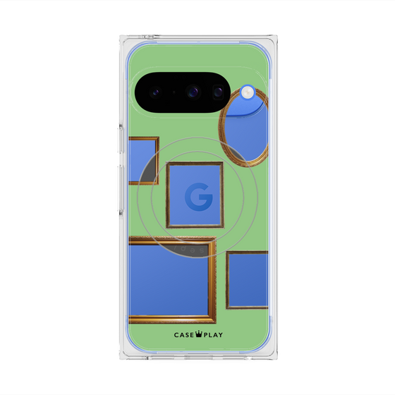 Premium Square Case with Pixelsnap［ Photo Frames - Light Green ］