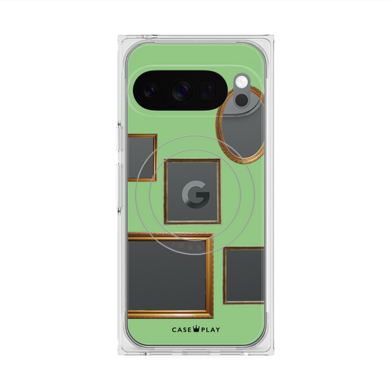 Premium Square Case with Pixelsnap［ Photo Frames - Light Green ］