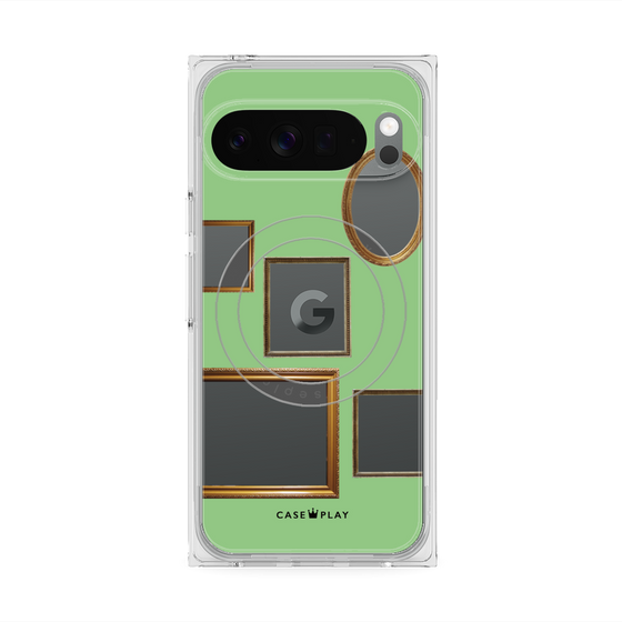 Premium Square Case with Pixelsnap［ Photo Frames - Light Green ］