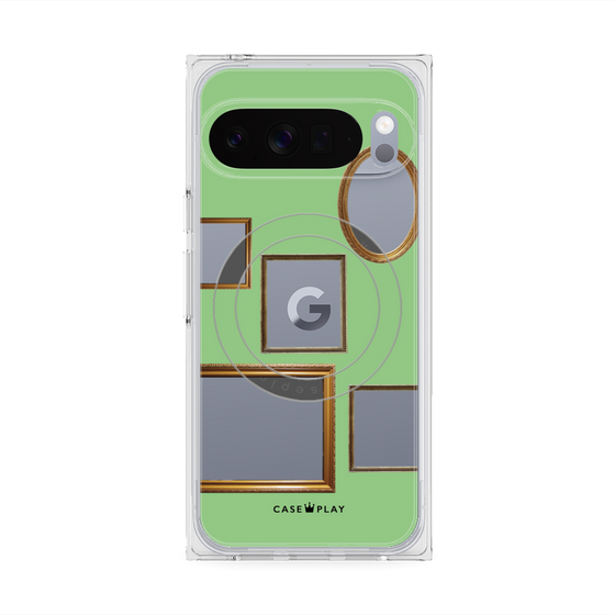 Premium Square Case with Pixelsnap［ Photo Frames - Light Green ］