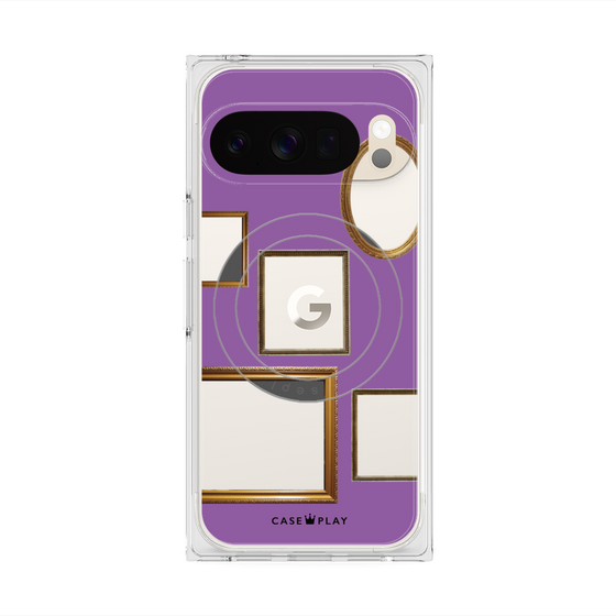 Premium Square Case with Pixelsnap［ Photo Frames - Purple ］