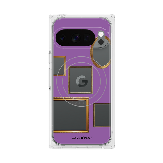 Premium Square Case with Pixelsnap［ Photo Frames - Purple ］