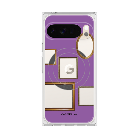 Premium Square Case with Pixelsnap［ Photo Frames - Purple ］