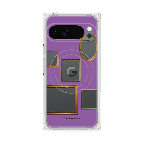 Premium Square Case with Pixelsnap［ Photo Frames - Purple ］