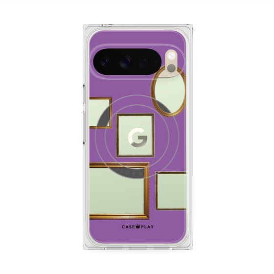 Premium Square Case with Pixelsnap［ Photo Frames - Purple ］