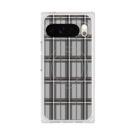 Premium Square Case with Pixelsnap［ Tartan Check - Gray ］