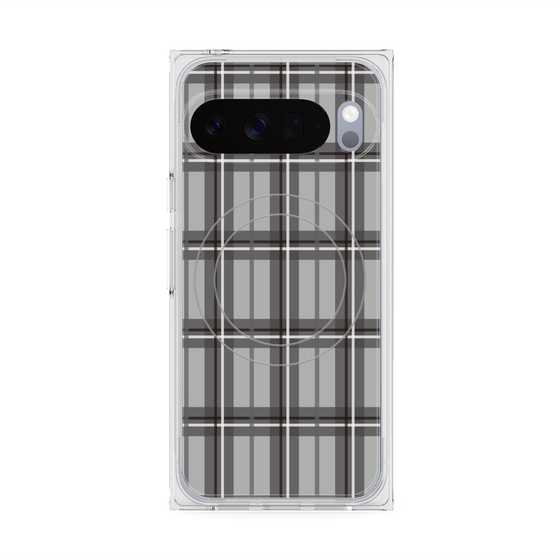Premium Square Case with Pixelsnap［ Tartan Check - Gray ］
