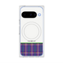 Premium Square Case with Pixelsnap［ CASEPLAY Tartan Check - Purple ］