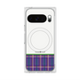 Premium Square Case with Pixelsnap［ CASEPLAY Tartan Check - Purple ］