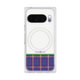 Premium Square Case with Pixelsnap［ CASEPLAY Tartan Check - Purple ］