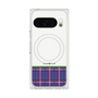 Premium Square Case with Pixelsnap［ CASEPLAY Tartan Check - Purple ］