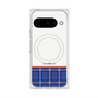 Premium Square Case with Pixelsnap［ CASEPLAY Tartan Check - Blue ］