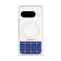 Premium Square Case with Pixelsnap［ CASEPLAY Tartan Check - Blue ］