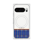Premium Square Case with Pixelsnap［ CASEPLAY Tartan Check - Blue ］