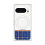 Premium Square Case with Pixelsnap［ CASEPLAY Tartan Check - Blue ］