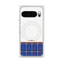 Premium Square Case with Pixelsnap［ CASEPLAY Tartan Check - Blue ］