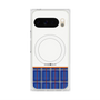 Premium Square Case with Pixelsnap［ CASEPLAY Tartan Check - Blue ］