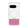Premium Square Case with Pixelsnap［ CASEPLAY Tartan Check - Pink ］