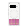 Premium Square Case with Pixelsnap［ CASEPLAY Tartan Check - Pink ］