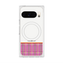 Premium Square Case with Pixelsnap［ CASEPLAY Tartan Check - Pink ］