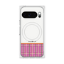 Premium Square Case with Pixelsnap［ CASEPLAY Tartan Check - Pink ］
