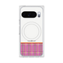 Premium Square Case with Pixelsnap［ CASEPLAY Tartan Check - Pink ］