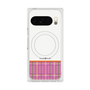 Premium Square Case with Pixelsnap［ CASEPLAY Tartan Check - Pink ］