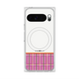 Premium Square Case with Pixelsnap［ CASEPLAY Tartan Check - Pink ］