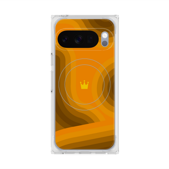 Premium Square Case with Pixelsnap［ CASEPLAY Winding Pattern - Orange ］