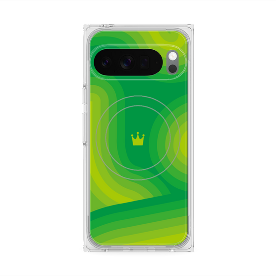 Premium Square Case with Pixelsnap［ CASEPLAY Winding Pattern - Green ］