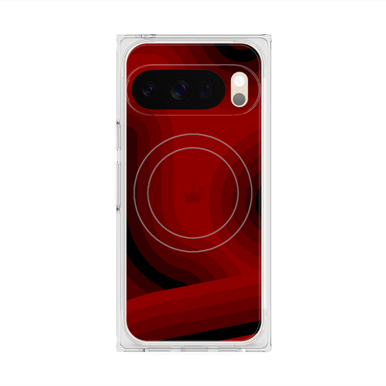 Premium Square Case with Pixelsnap［ CASEPLAY Winding Pattern - Red ］