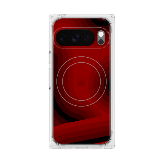 Premium Square Case with Pixelsnap［ CASEPLAY Winding Pattern - Red ］