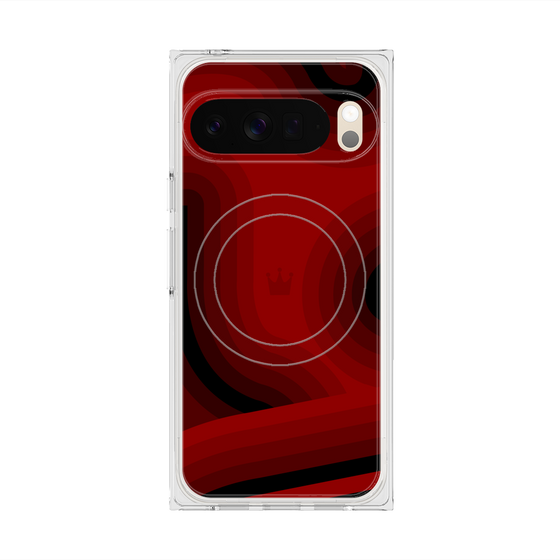 Premium Square Case with Pixelsnap［ CASEPLAY Winding Pattern - Red ］