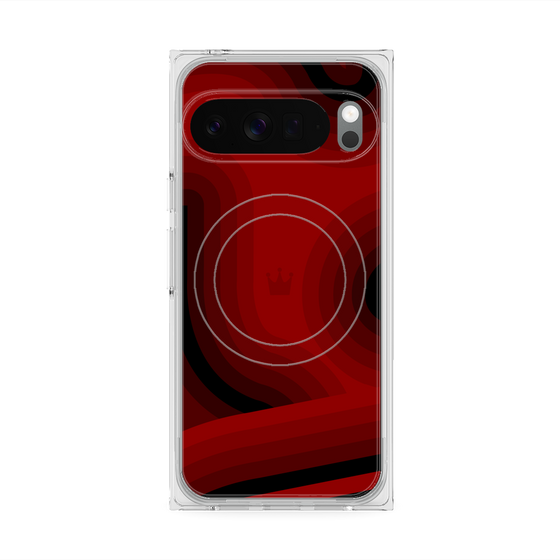 Premium Square Case with Pixelsnap［ CASEPLAY Winding Pattern - Red ］