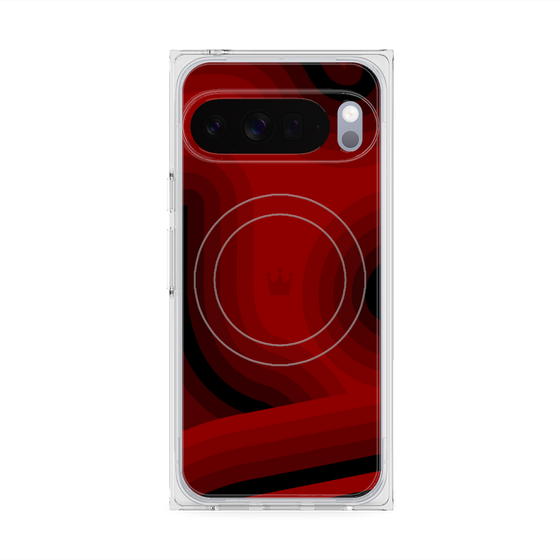 Premium Square Case with Pixelsnap［ CASEPLAY Winding Pattern - Red ］