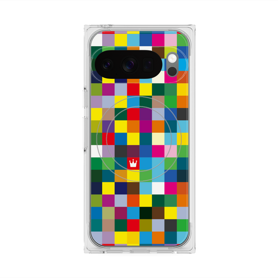 Premium Square Case with Pixelsnap［ CASEPLAY Rainbow Check ］