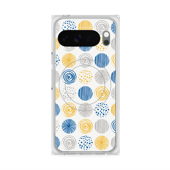 Premium Square Case with Pixelsnap［ Nordic Circle - Blue ］