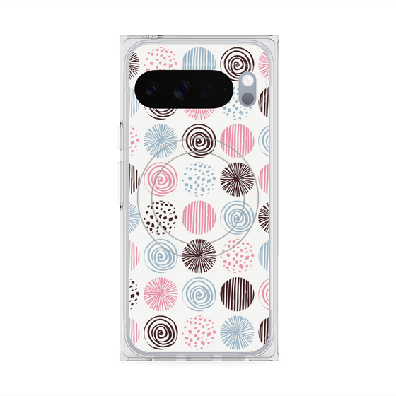 Premium Square Case with Pixelsnap［ Nordic Circle - Pink ］