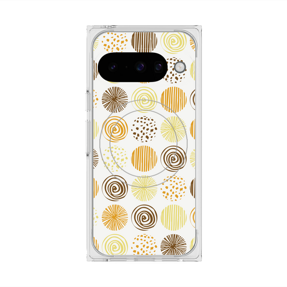 Premium Square Case with Pixelsnap［ Nordic Circle - Orange ］