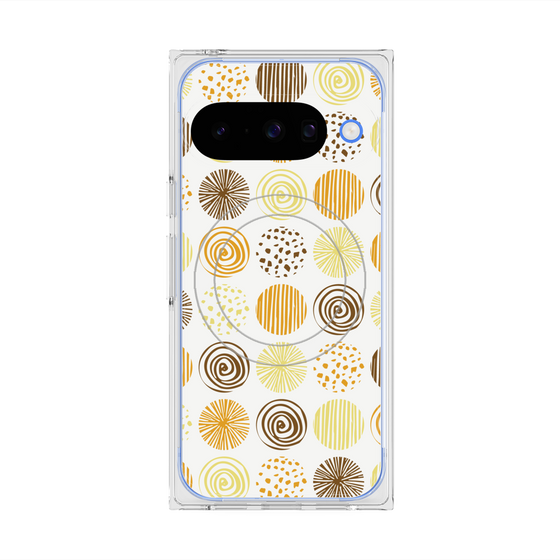 Premium Square Case with Pixelsnap［ Nordic Circle - Orange ］