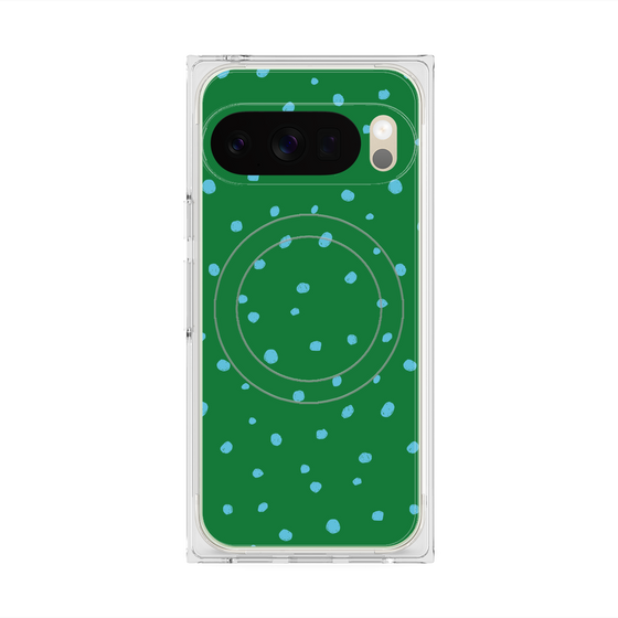 Premium Square Case with Pixelsnap［ Drawing Dot - Green ］